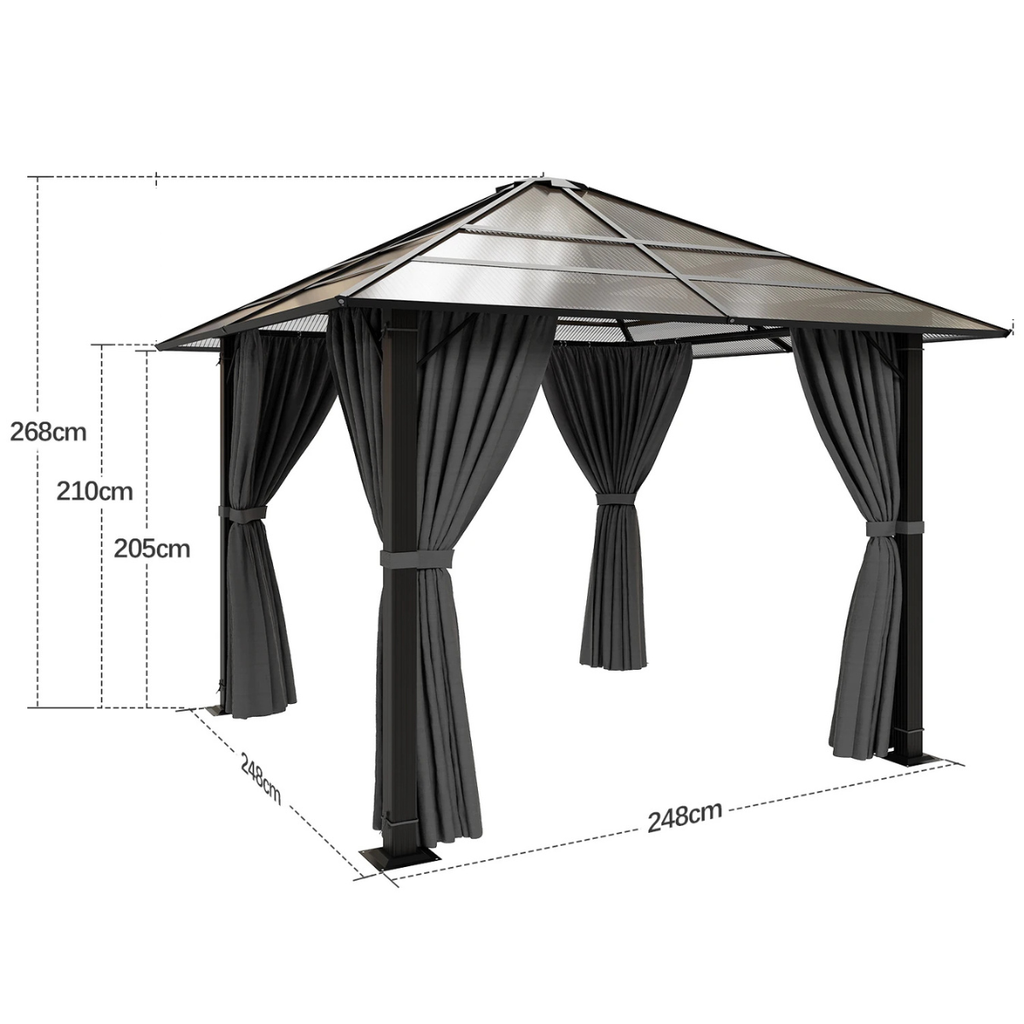 Gamme Zuca - Gazebo/Pavillon de jardin - Noir