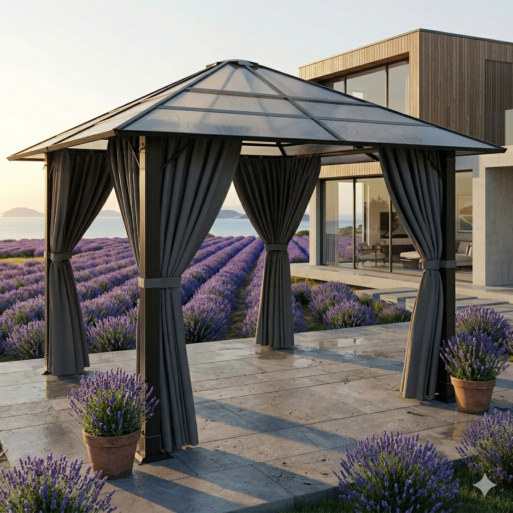 Gamme Zuca - Gazebo/Pavillon de jardin - Noir