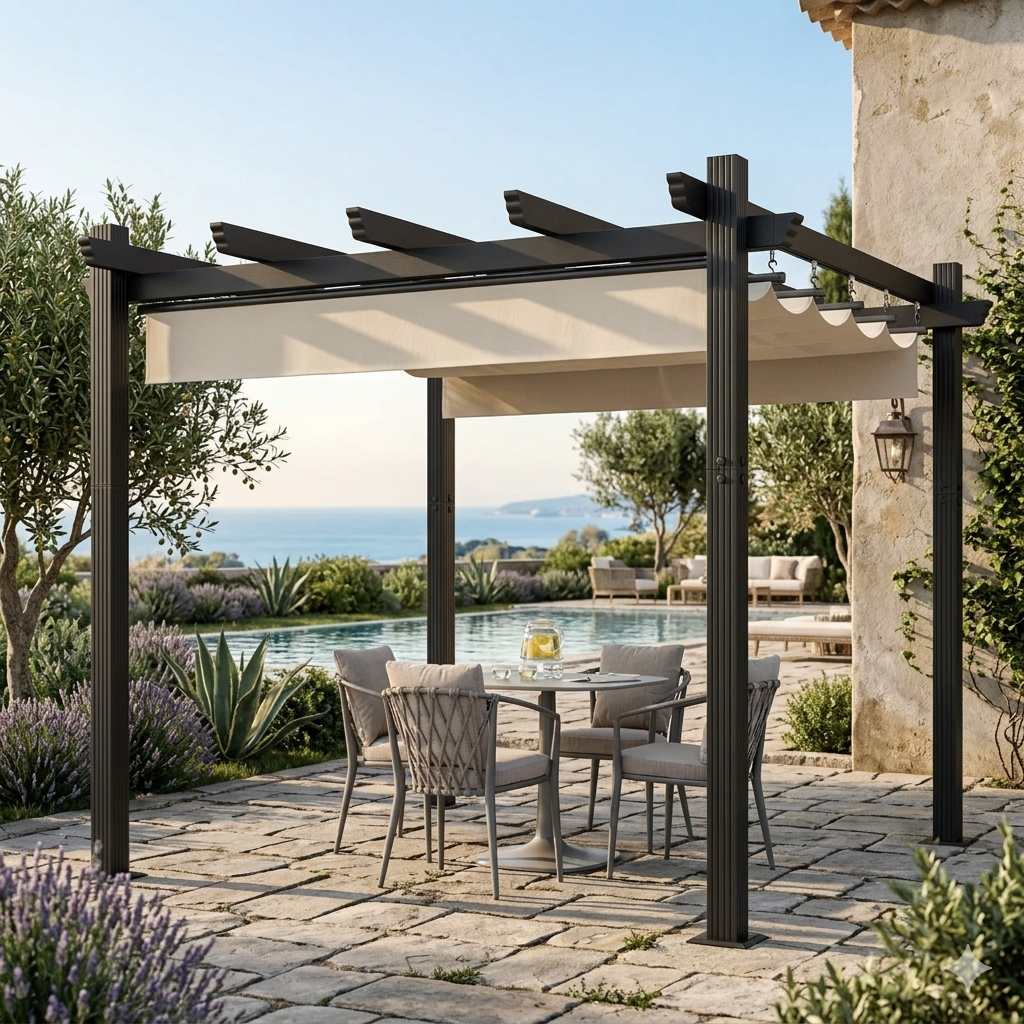 Gamme Habu - Pergola auto-portante - Rétractable