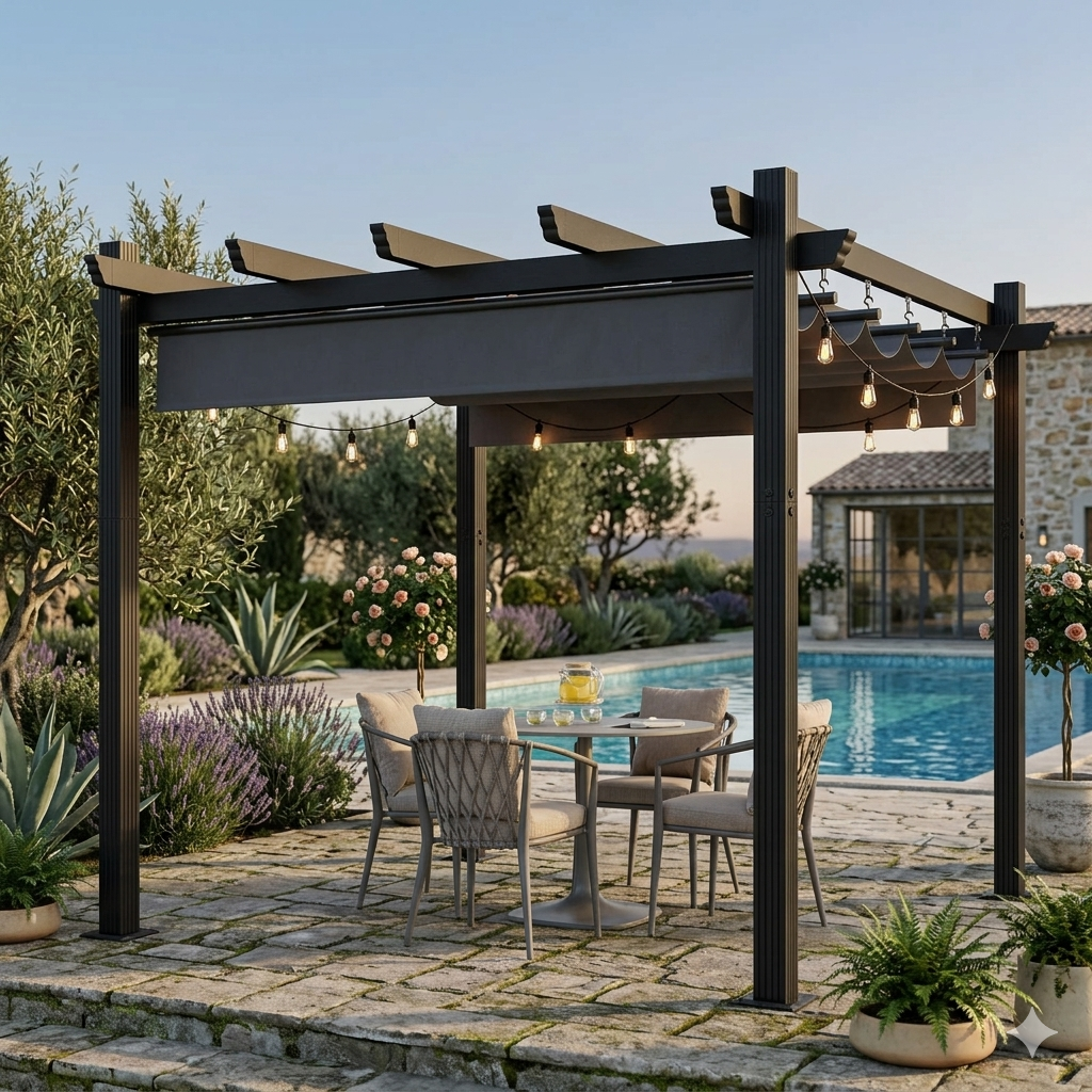 Gamme Habu - Pergola auto-portante - Rétractable