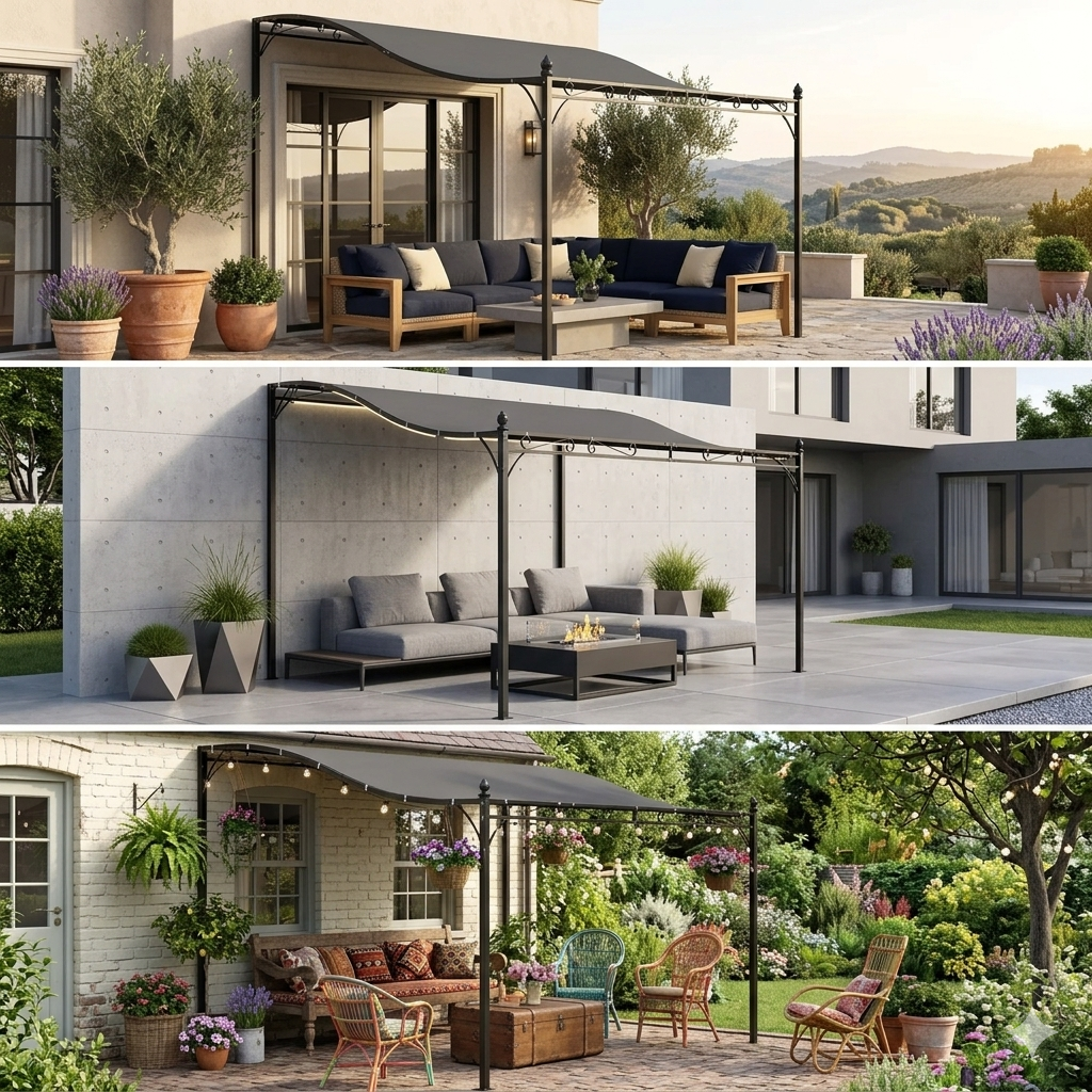 Gamme Leo - Pergola auto-portante - Gris Anthracite