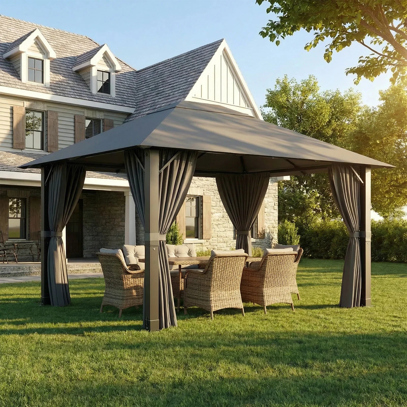 Gamme Lone - Gazebo / Pavillon de Jardin - Dimensions confort